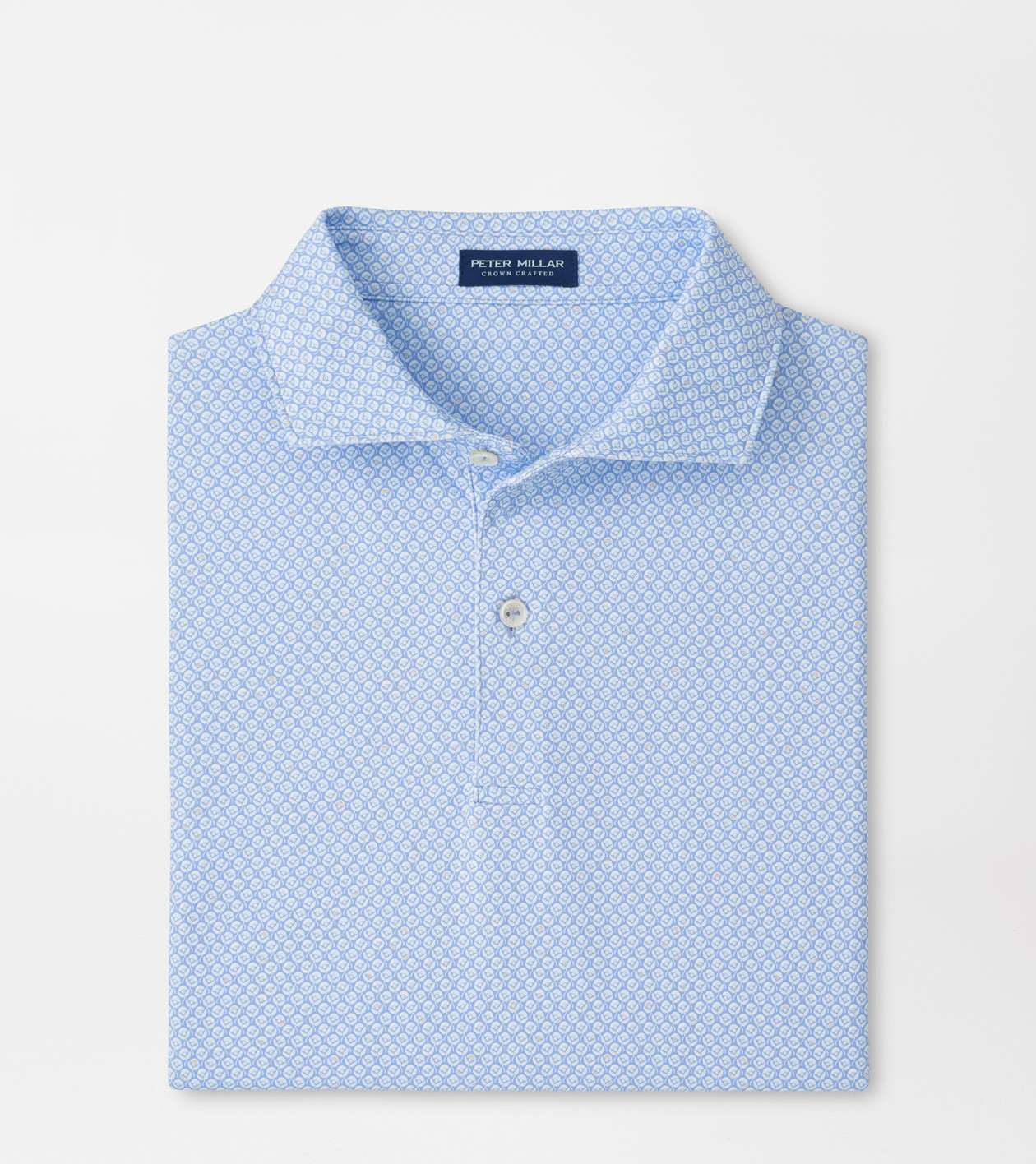 Peter Millar Men's Iris Mist Mayfield Performance Jersey Polo