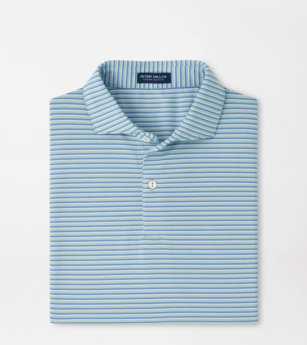 Peter Millar Men's Light Willow Tempo Performance Mesh Polo