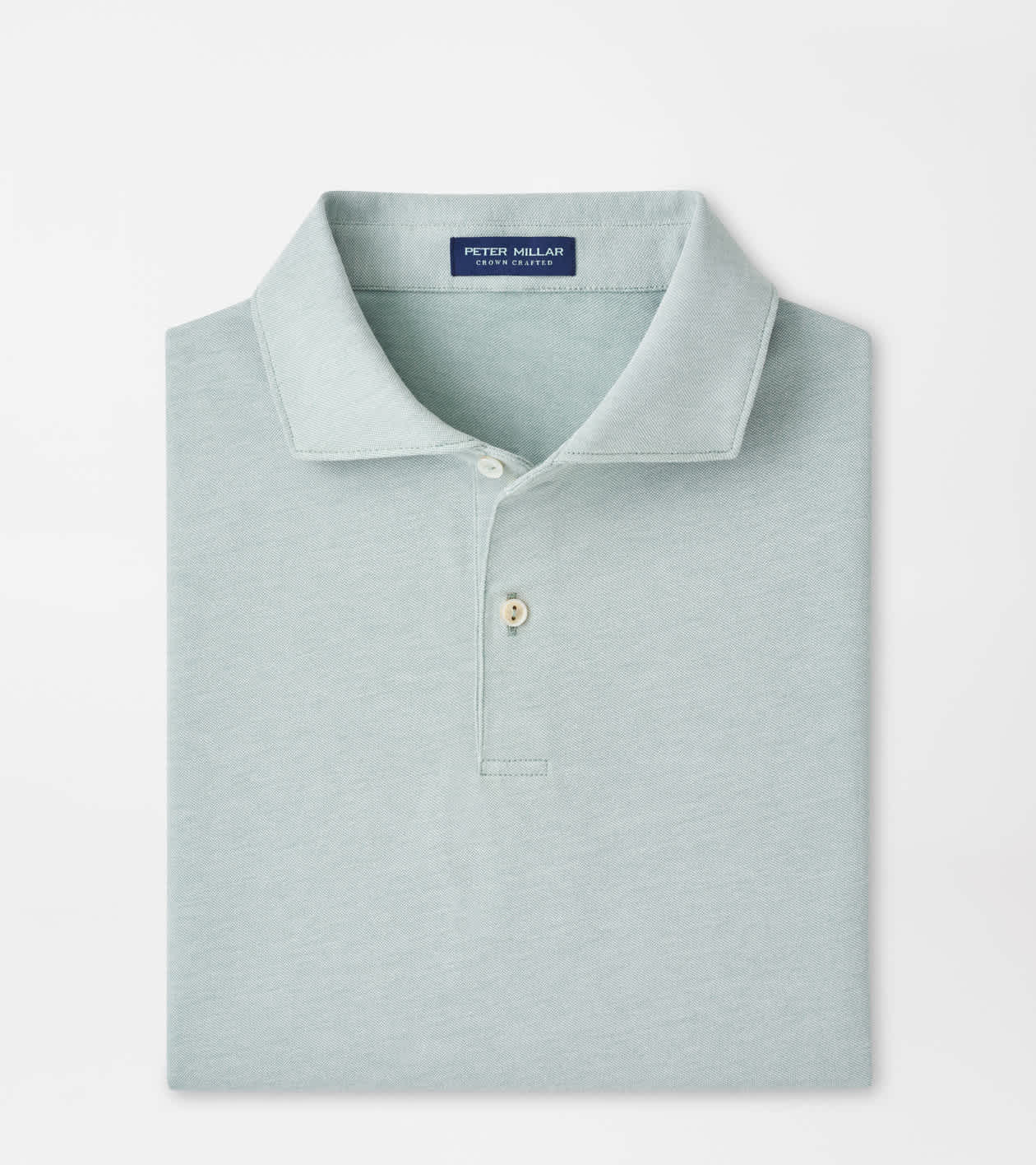Peter Millar Men's Light Willow Albatross Cotton-Blend Piqué Polo