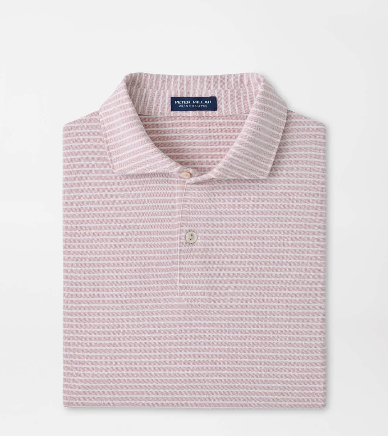 Peter Millar Men's Faded Scarlet Albatross Stripe Cotton-Blend Piqué Polo