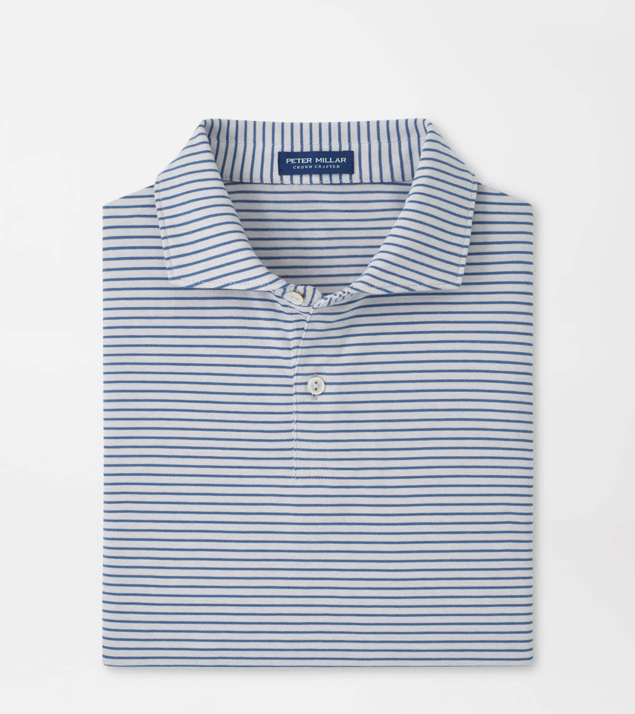 Peter Millar Men's Gale Grey Albatross Stripe Cotton-Blend Piqué Polo