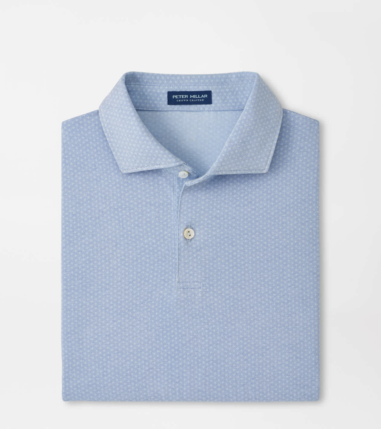 Peter Millar Men's Dusk Blue Albatross Diamond Cotton-Blend Piqué Polo