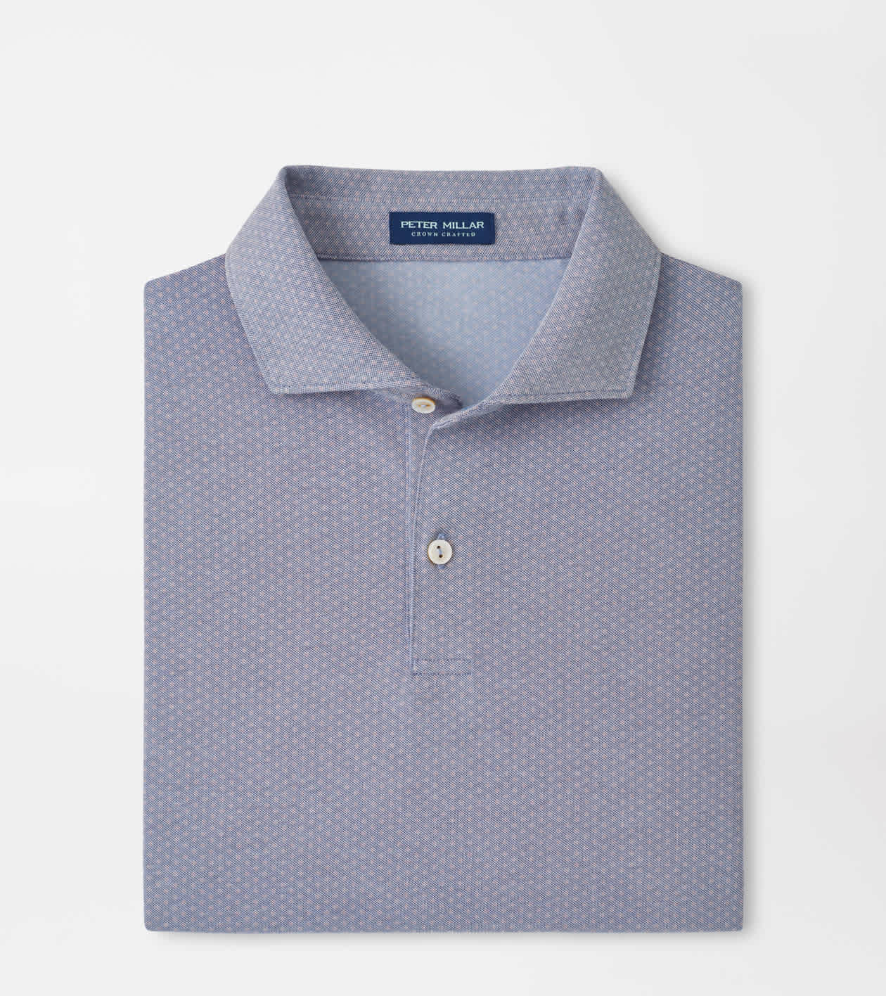 Peter Millar Men's Navy Albatross Diamond Cotton-Blend Piqué Polo