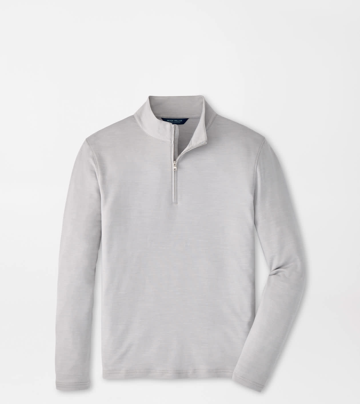 Peter Millar Men's Grey Heather Excursionist Flex Knit Quarter-Zip