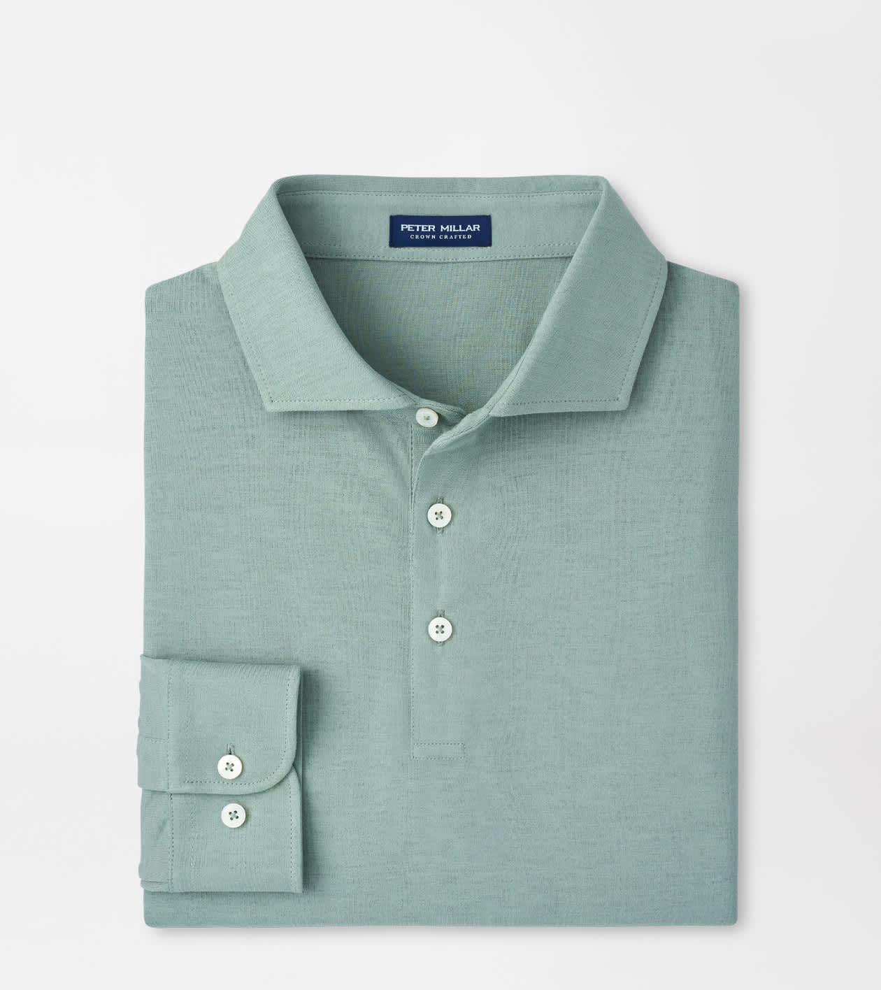 Peter Millar Men's Willow Cool Cotton Long-Sleeve Polo