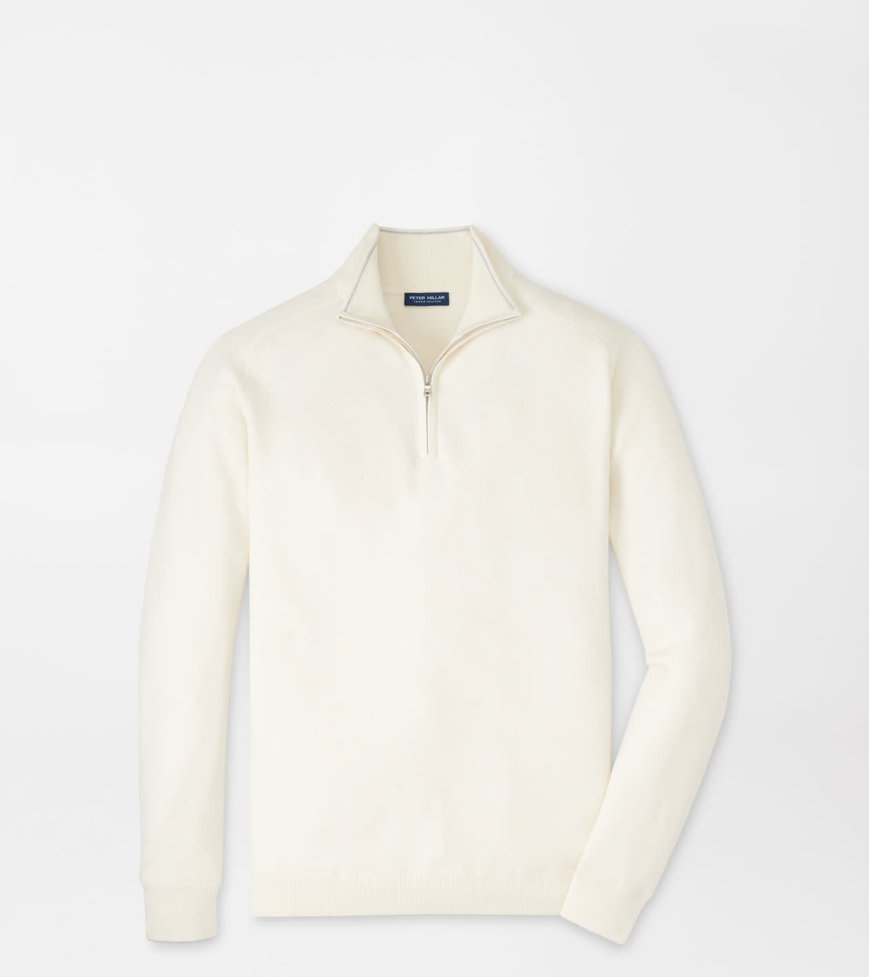Peter Millar Men's Almond Voyager Cashmere-Silk Saddle Shoulder Quarter Zip