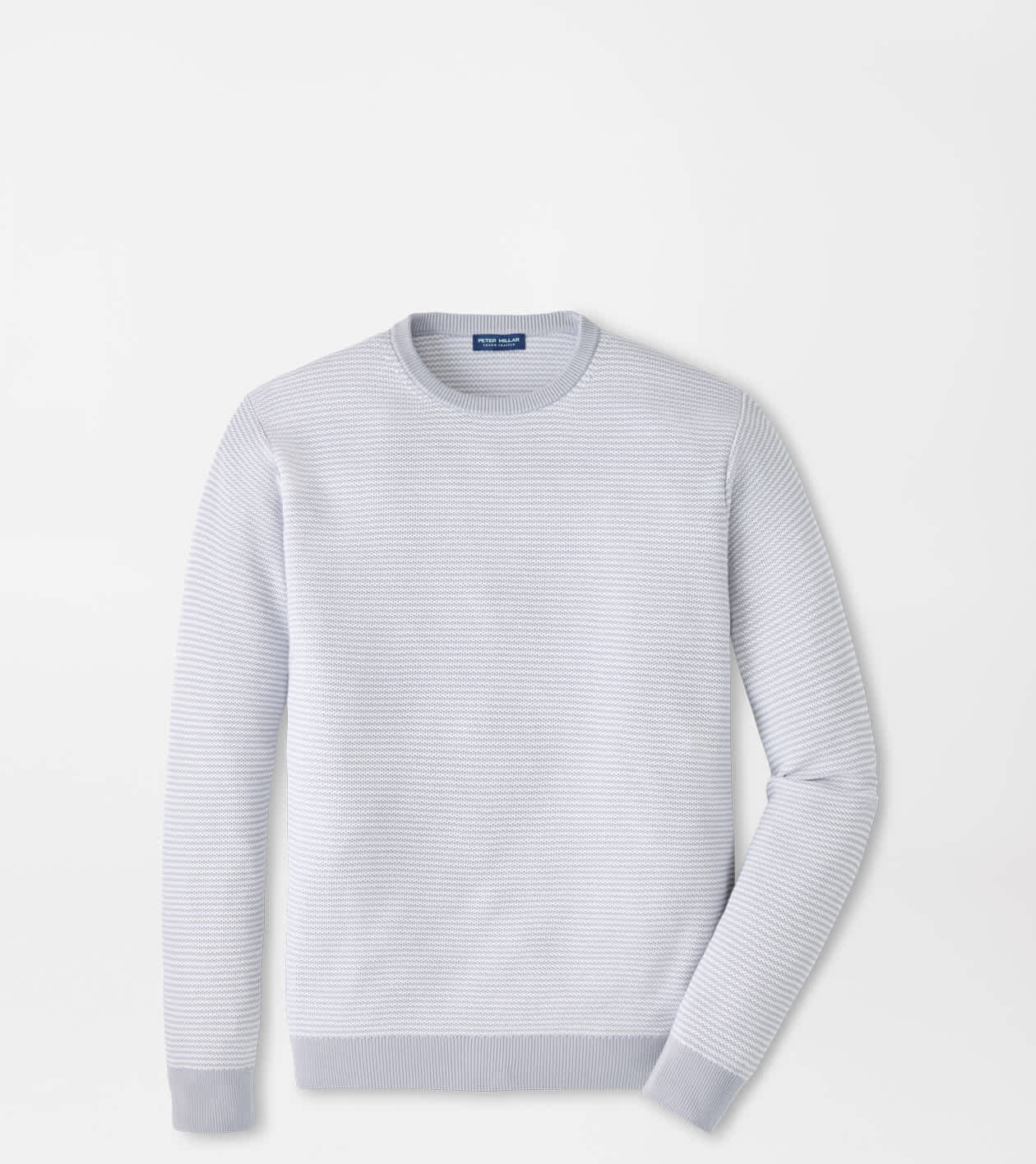 Peter Millar Men's British Grey Hart Honeycomb Crewneck Jumper