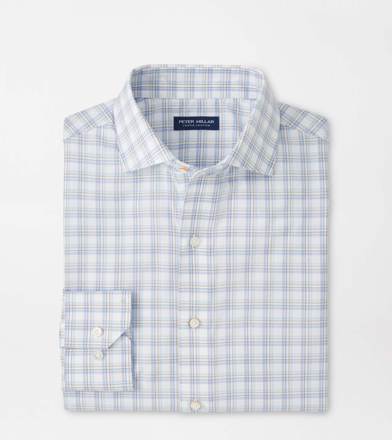 Peter Millar Men's Iris Mist Bechtle Performance Poplin Shirt