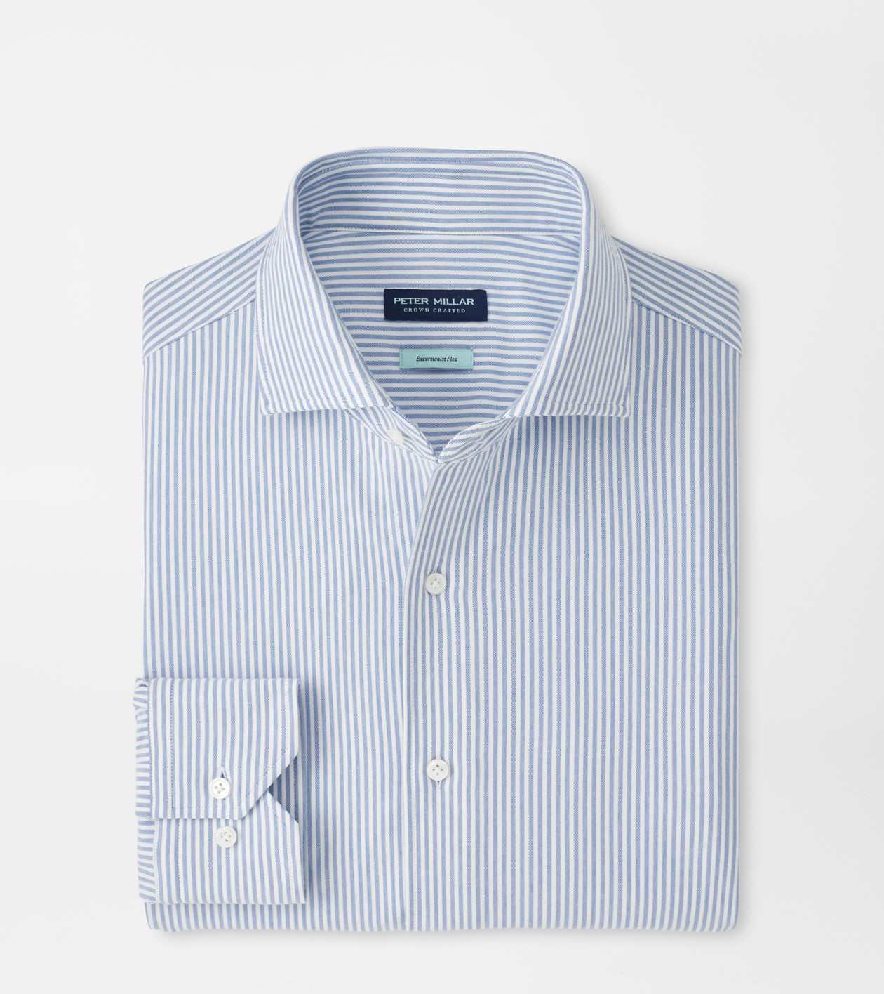 Peter Millar Men's Dusk Blue Excursionist Flex Stripe Shirt