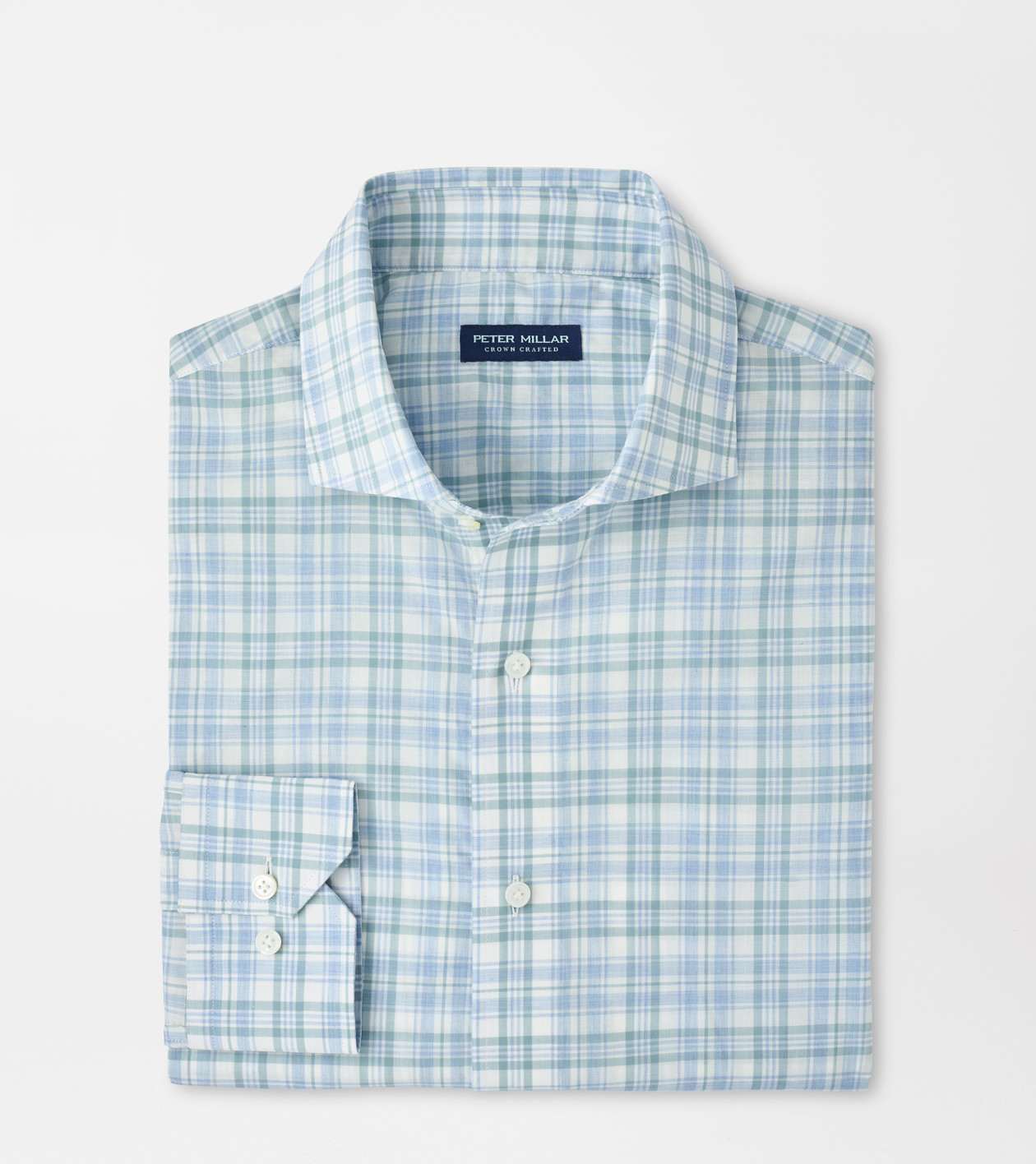Peter Millar Men's Light Willow Tropea Italian Poplin Shirt