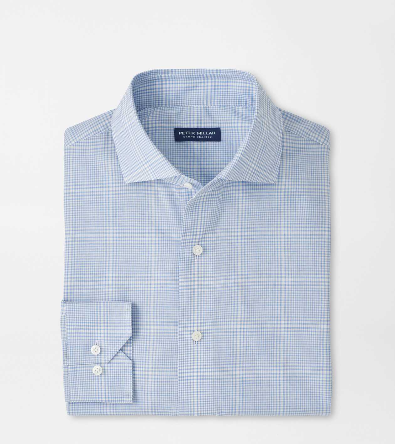 Peter Millar Men's Iris Mist Urbino Italian Poplin Shirt