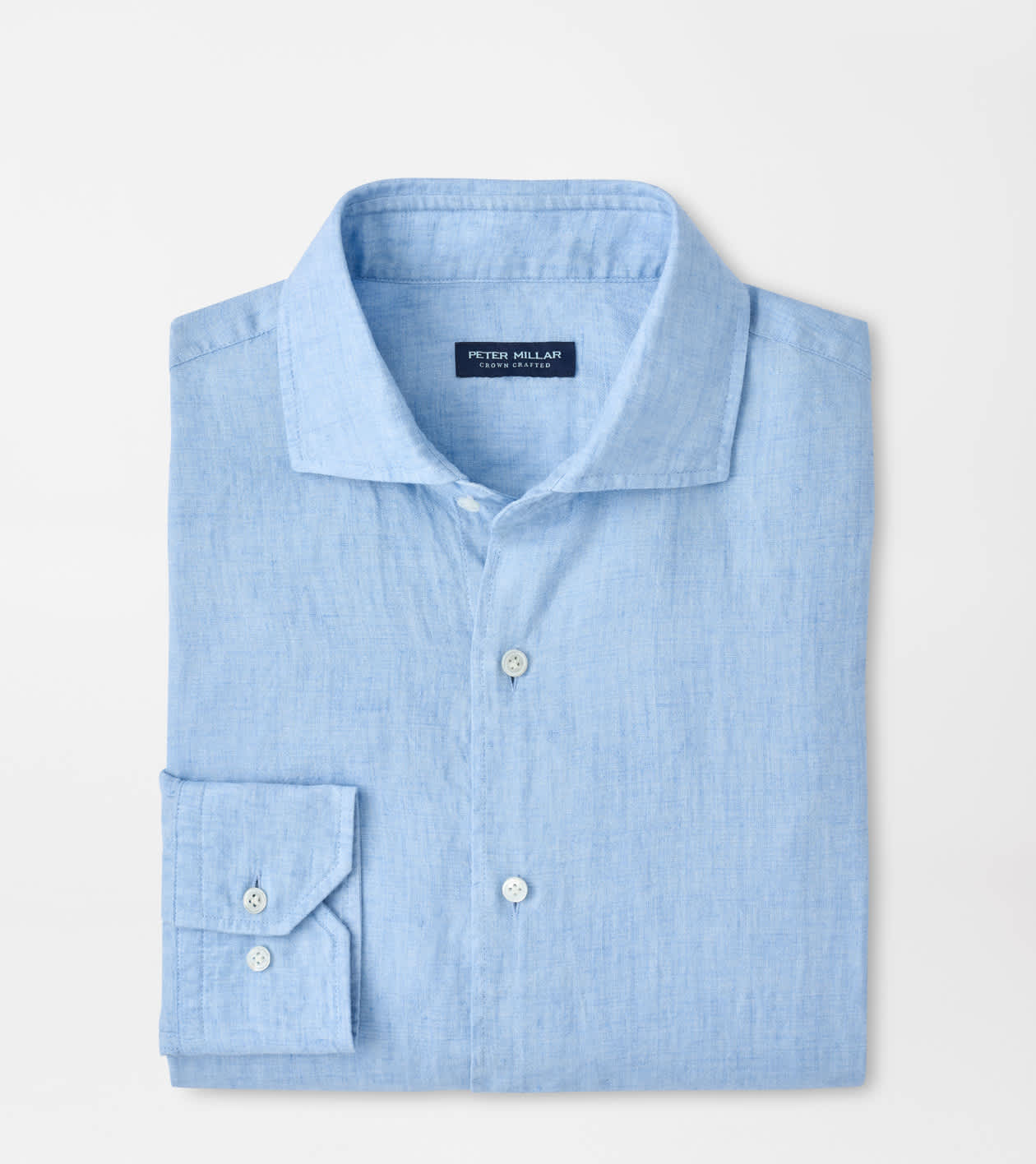 Peter Millar Blue Astino Lino Shirt Frost