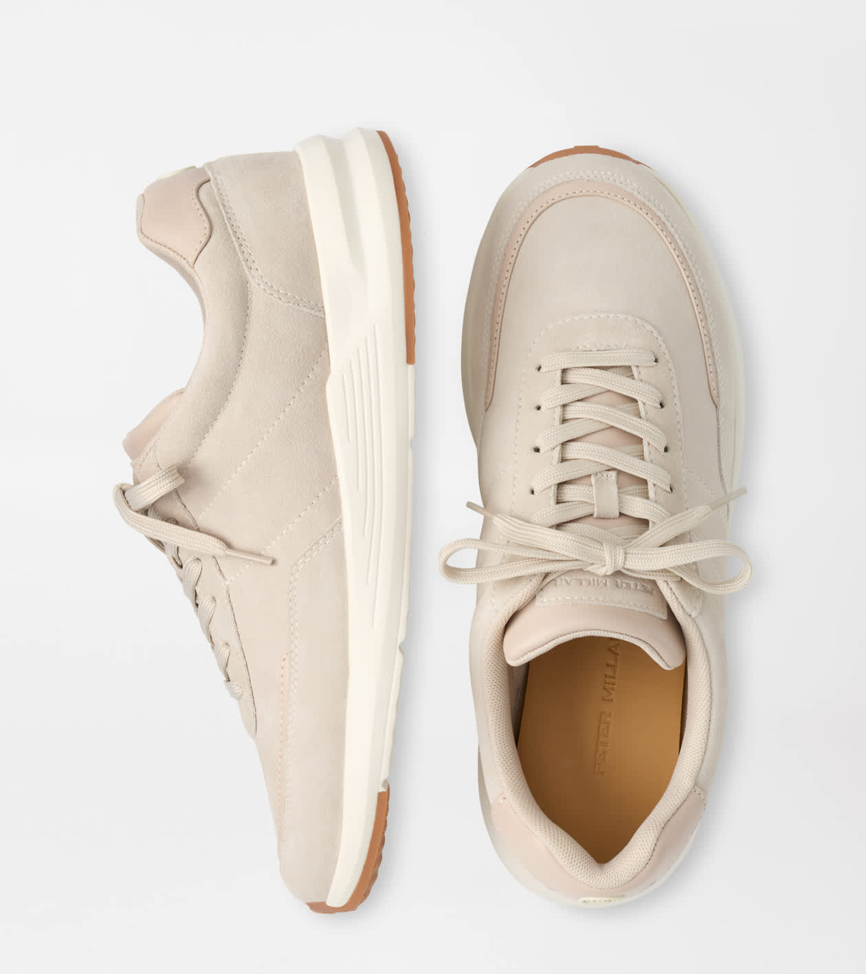 Peter Millar Men's Stone Journeyman Suede Sneaker