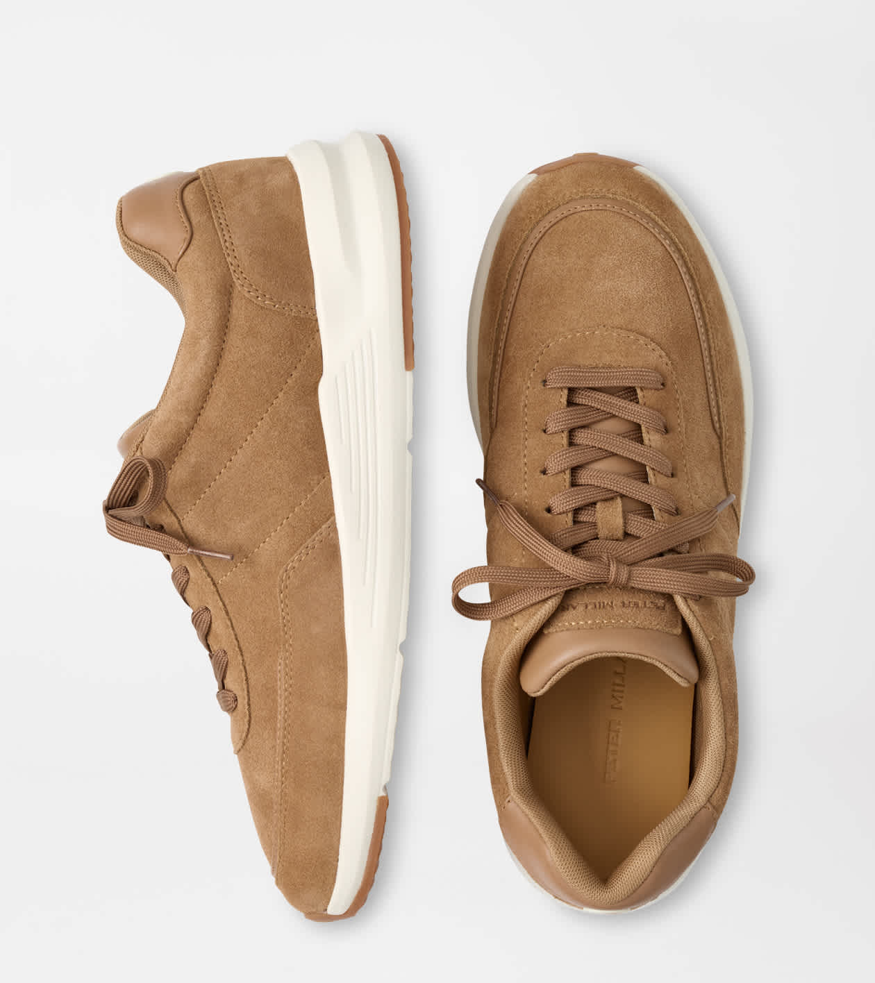 Peter Millar Men's Dark Jute Journeyman Suede Sneaker