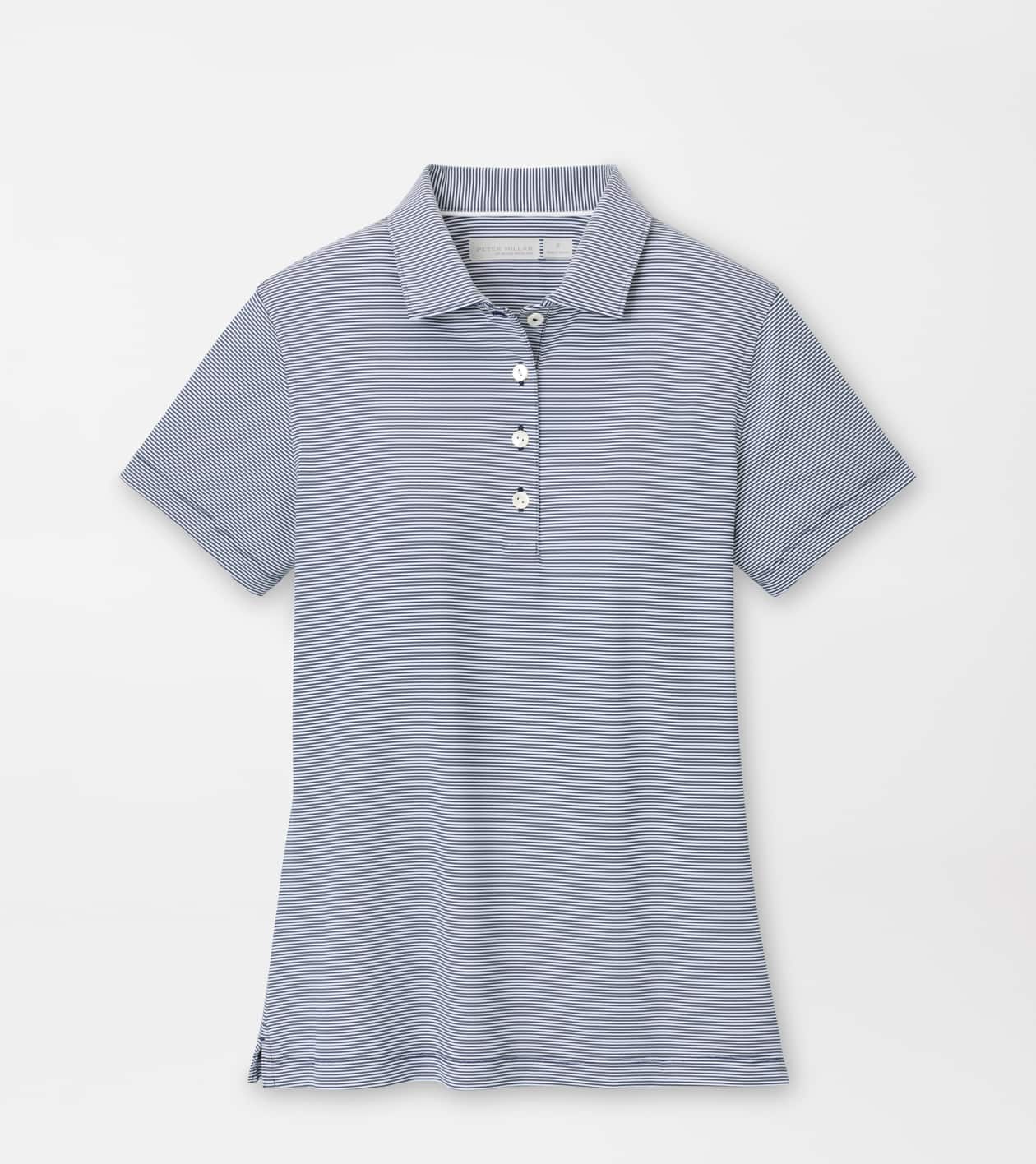 Peter Millar Women's Navy Jubilee Short-Sleeve Button Polo