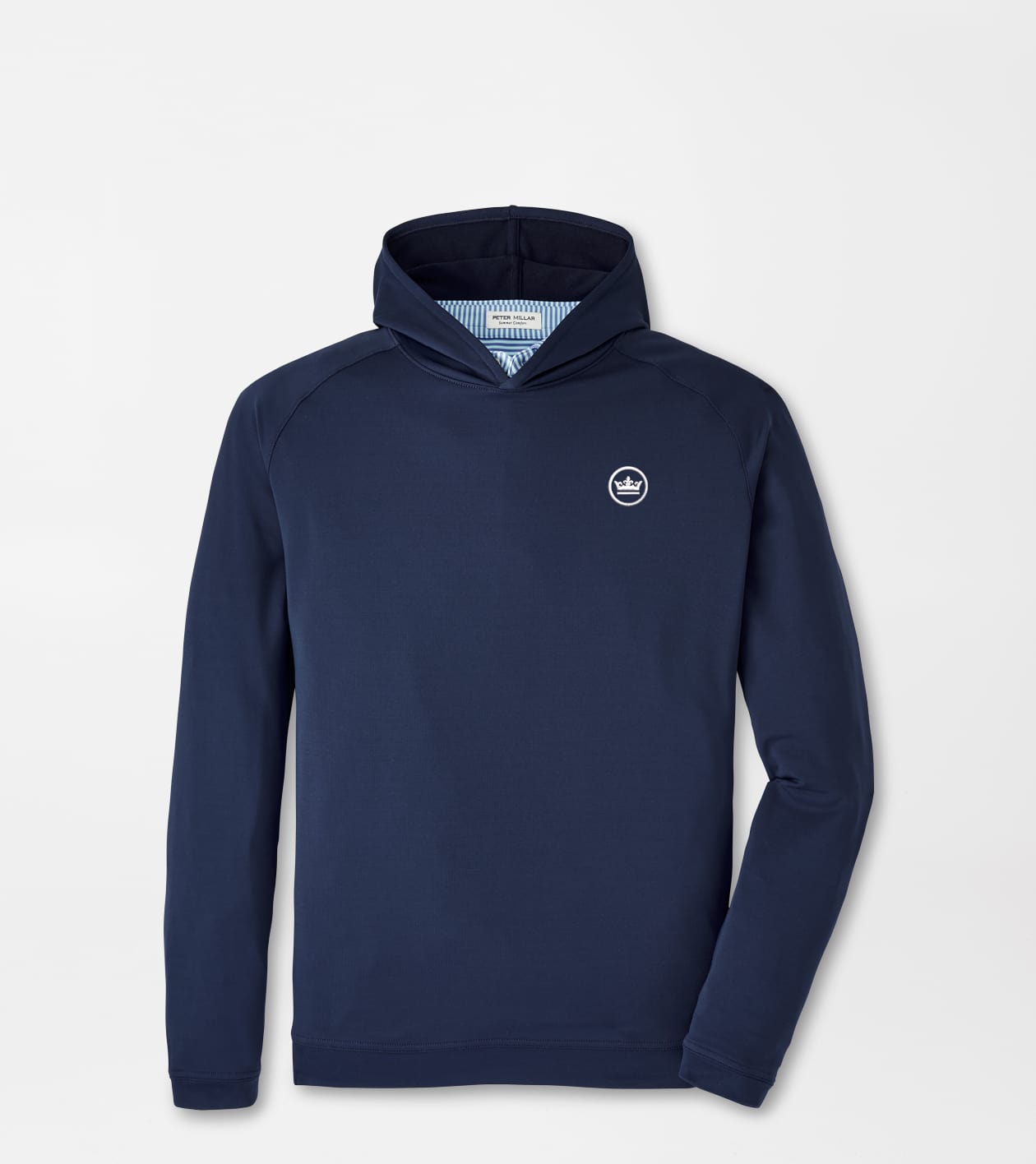 Peter Millar Men's Navy Crown Seal Pine Performance Hoodie