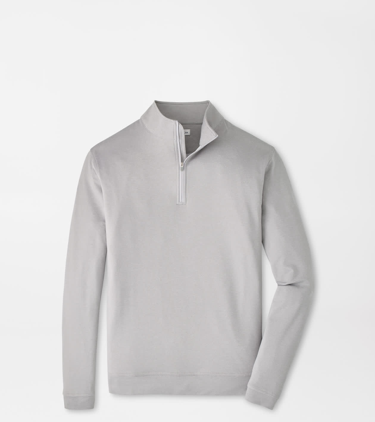 Peter Millar Men's Gale Grey Perth Mélange Performance Quarter-Zip