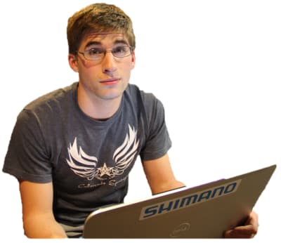 Taylor looking sassy with his laptop.