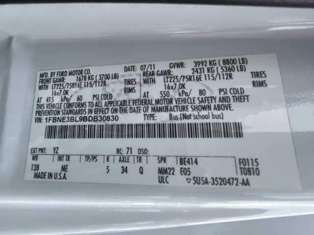 2011 Ford Econoline Wagon used full-size passenger van for sale at Peterson Auto Sales in Midvale, UT — photo 18 of 20
