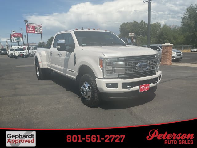 2019 Ford Super Duty F-350 DRW used crew cab pickup for sale at Peterson Auto Sales in Midvale, UT