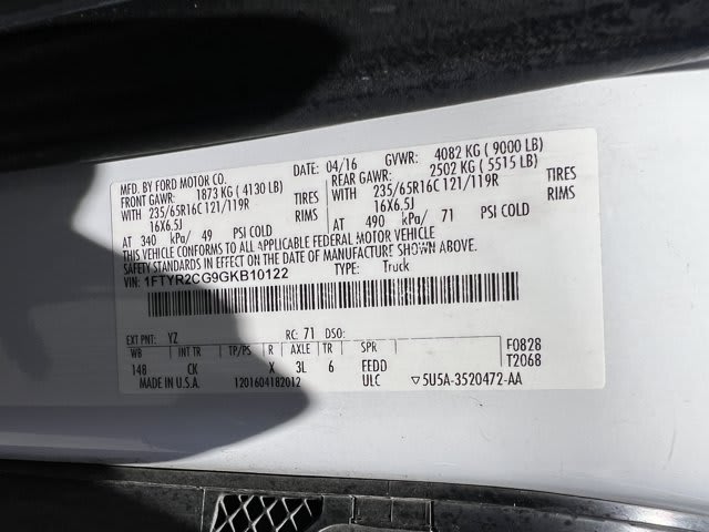 2016 Ford Transit Cargo Van used full-size cargo van for sale at Peterson Auto Sales in Midvale, UT — photo 18 of 20
