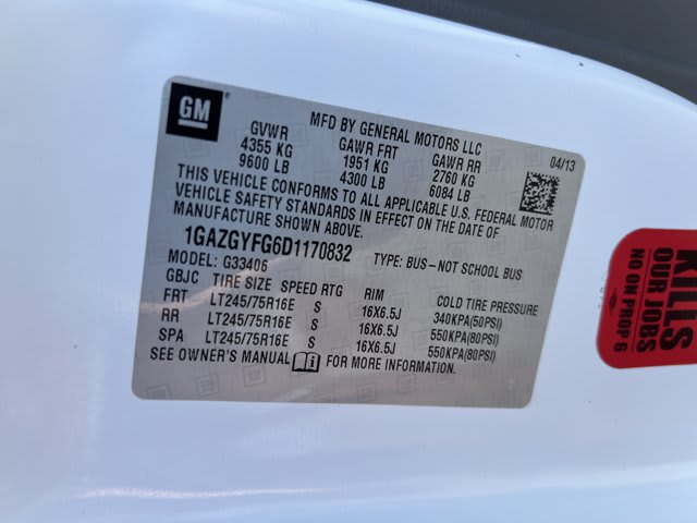 2013 Chevrolet Express Passenger used full-size passenger van for sale at Peterson Auto Sales in Midvale, UT — photo 20 of 21