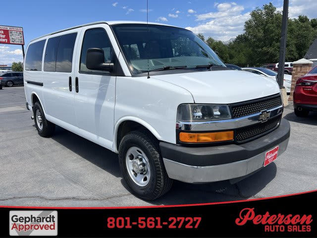 2013 Chevrolet Express Passenger used full-size passenger van for sale at Peterson Auto Sales in Midvale, UT
