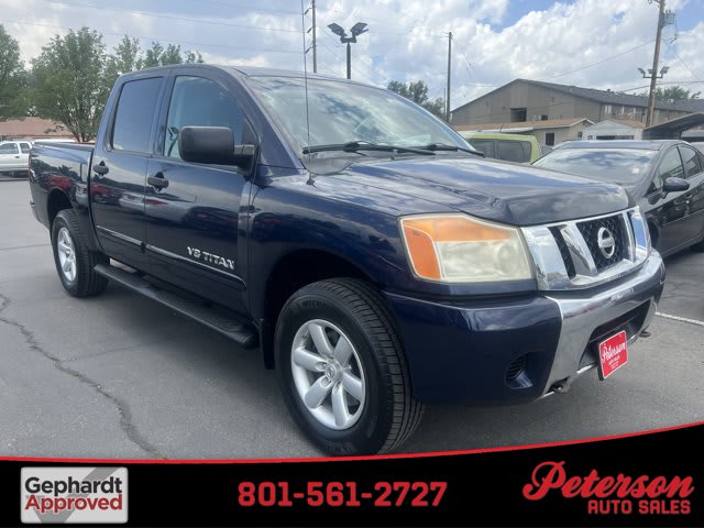 2010 Nissan Titan used crew cab pickup for sale at Peterson Auto Sales in Midvale, UT