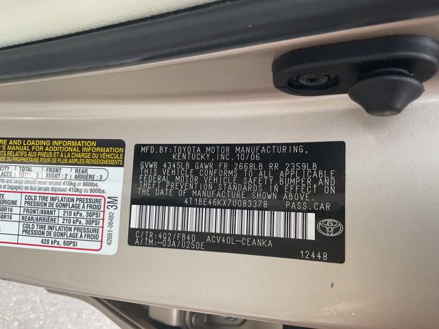 2007 Toyota Camry used 4dr car for sale at Peterson Auto Sales in Midvale, UT — photo 14 of 20