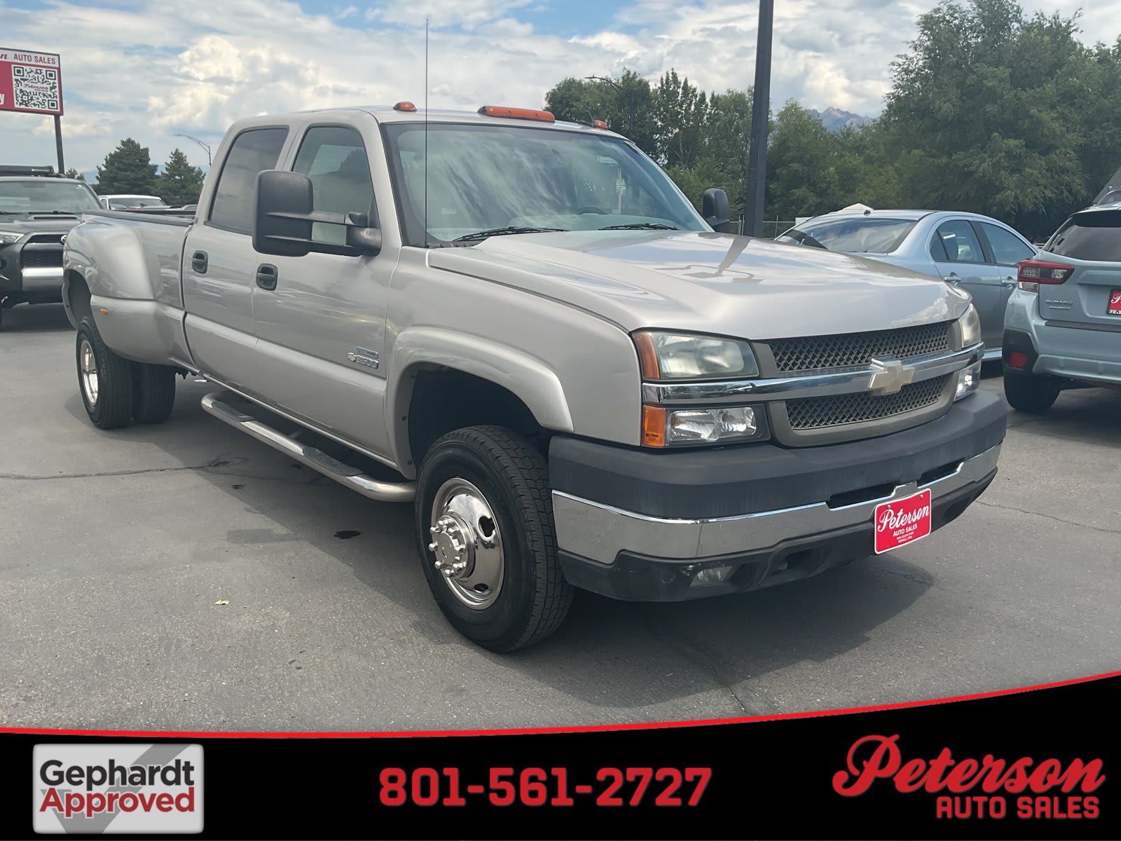 2006 Chevrolet Silverado 3500 used crew cab pickup for sale at Peterson Auto Sales in Midvale, UT