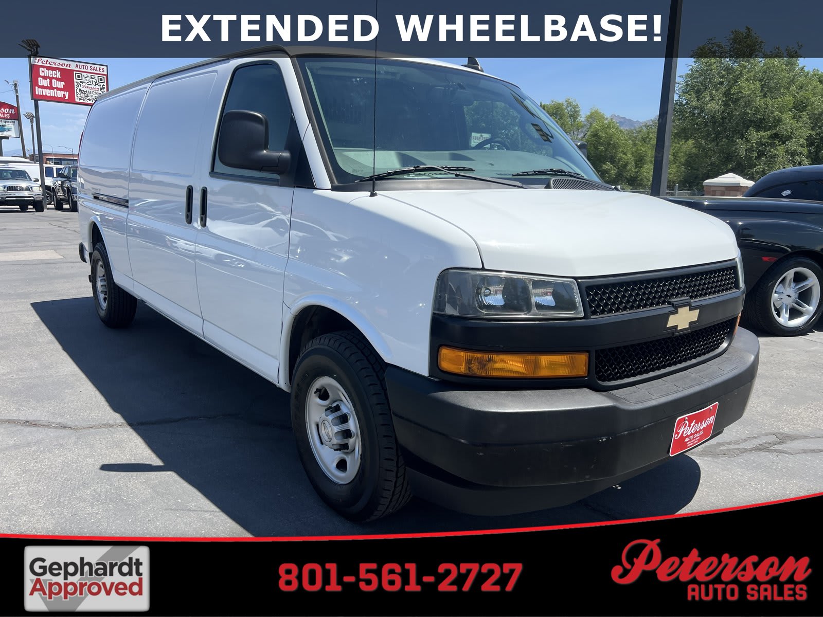 2019 Chevrolet Express Cargo Van used full-size cargo van for sale at Peterson Auto Sales in Midvale, UT