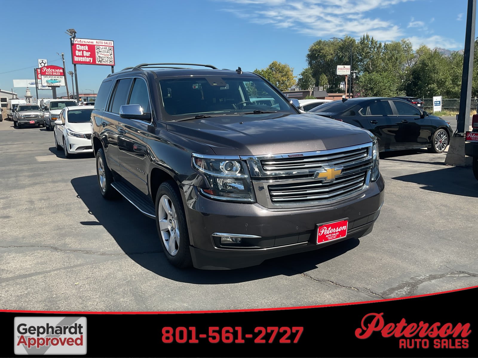 2015 Chevrolet Tahoe used sport utility for sale at Peterson Auto Sales in Midvale, UT