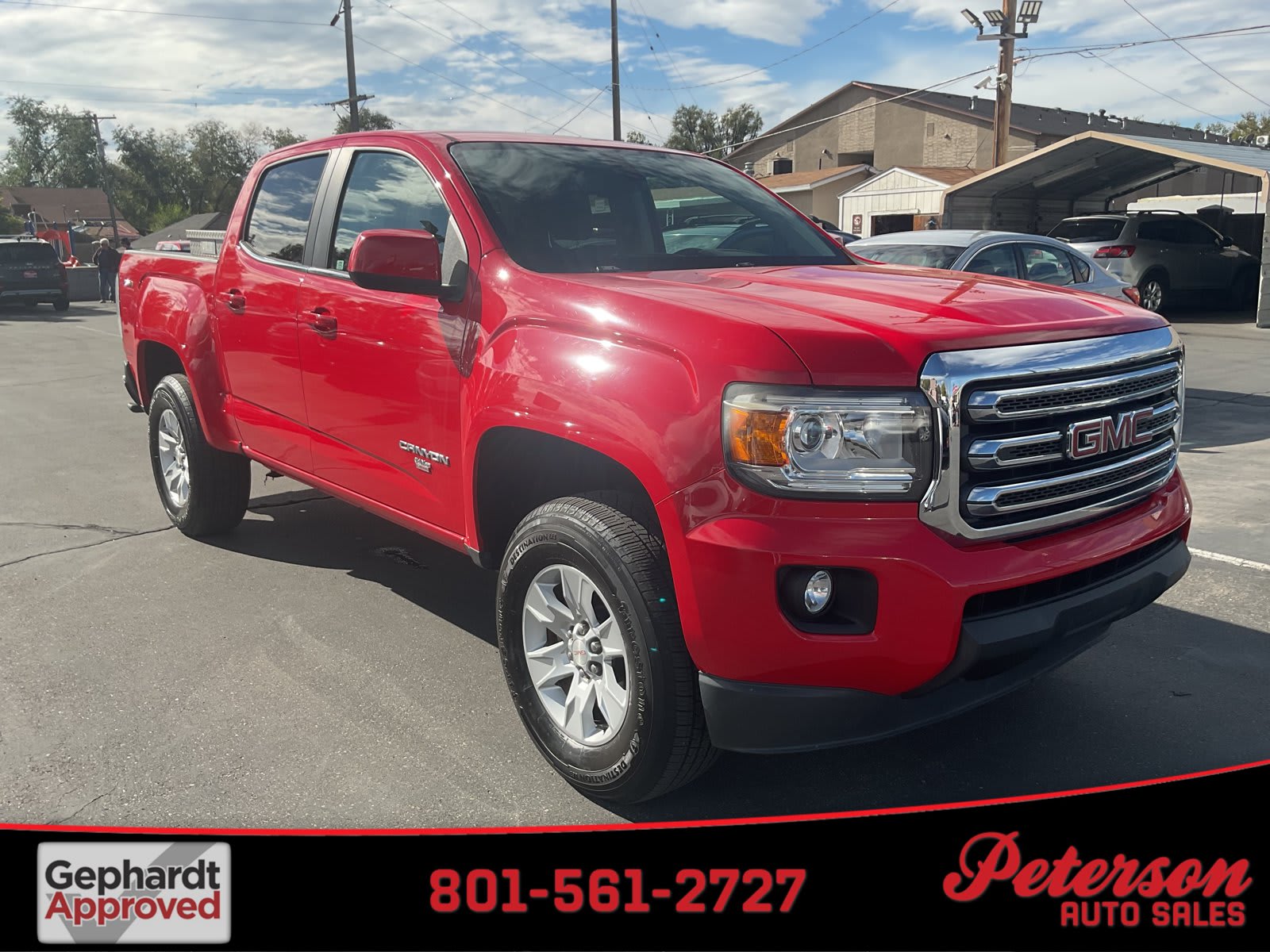 2015 GMC Canyon used crew cab pickup for sale at Peterson Auto Sales in Midvale, UT
