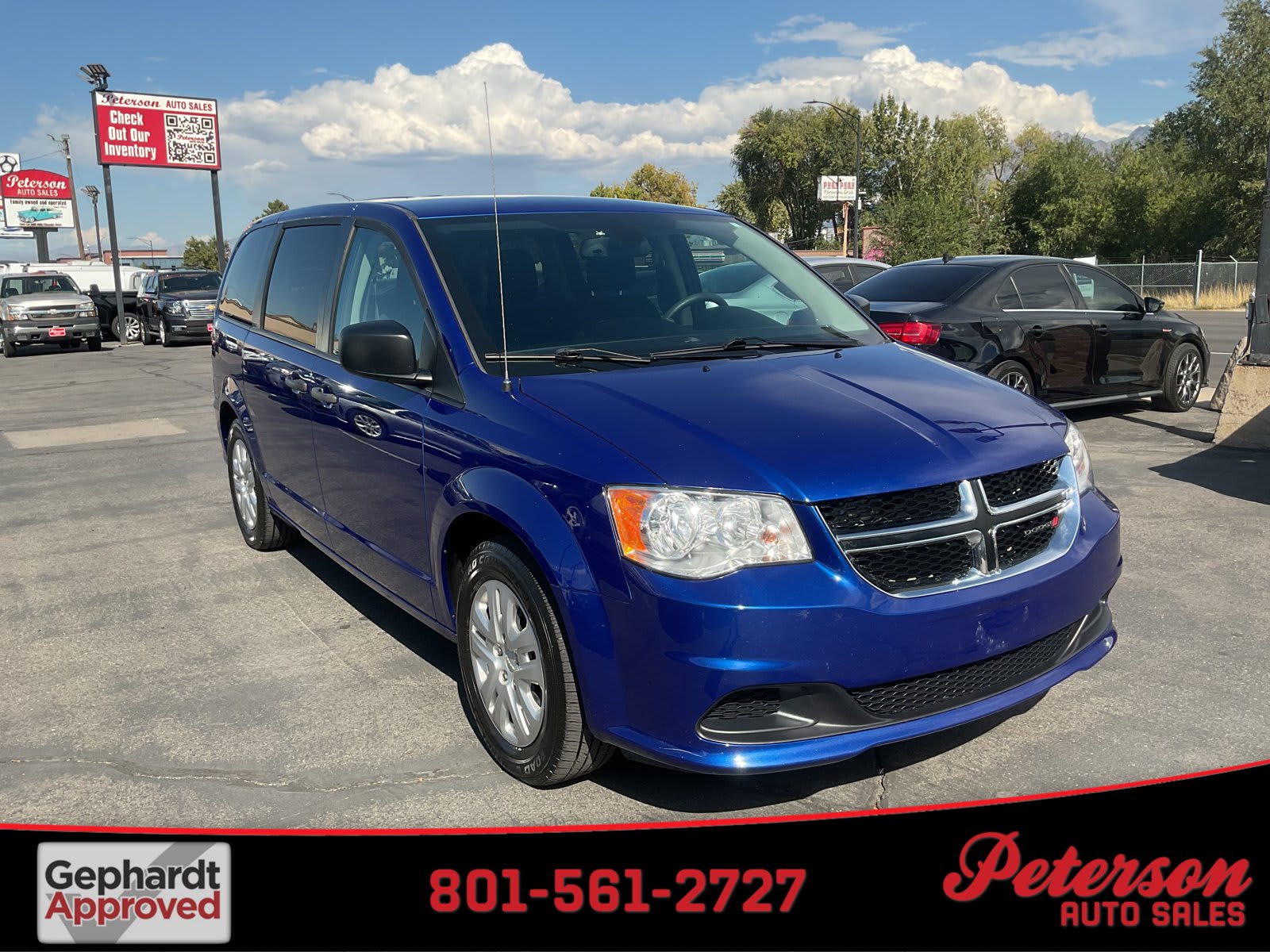2020 Dodge Grand Caravan used mini-van, passenger for sale at Peterson Auto Sales in Midvale, UT