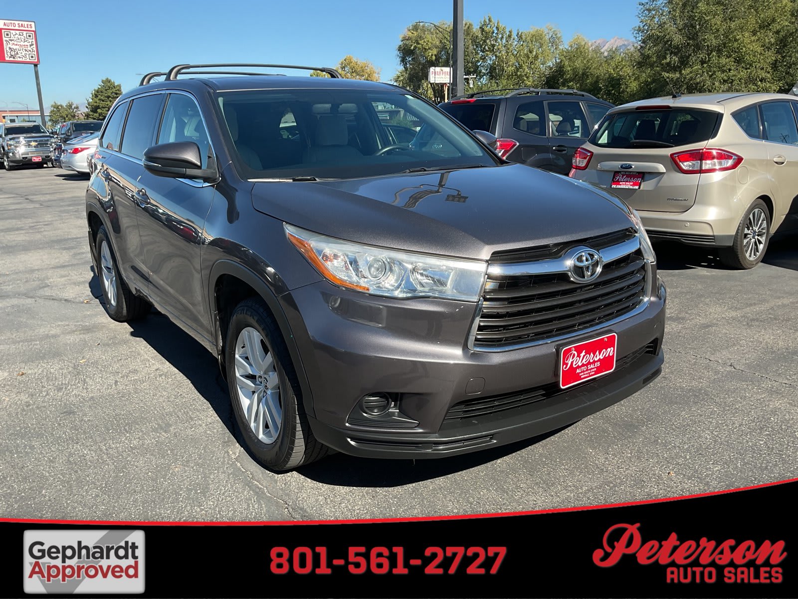 2016 Toyota Highlander used sport utility for sale at Peterson Auto Sales in Midvale, UT