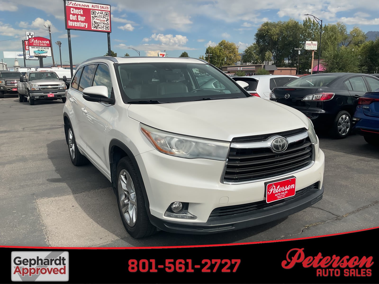 2014 Toyota Highlander used sport utility for sale at Peterson Auto Sales in Midvale, UT