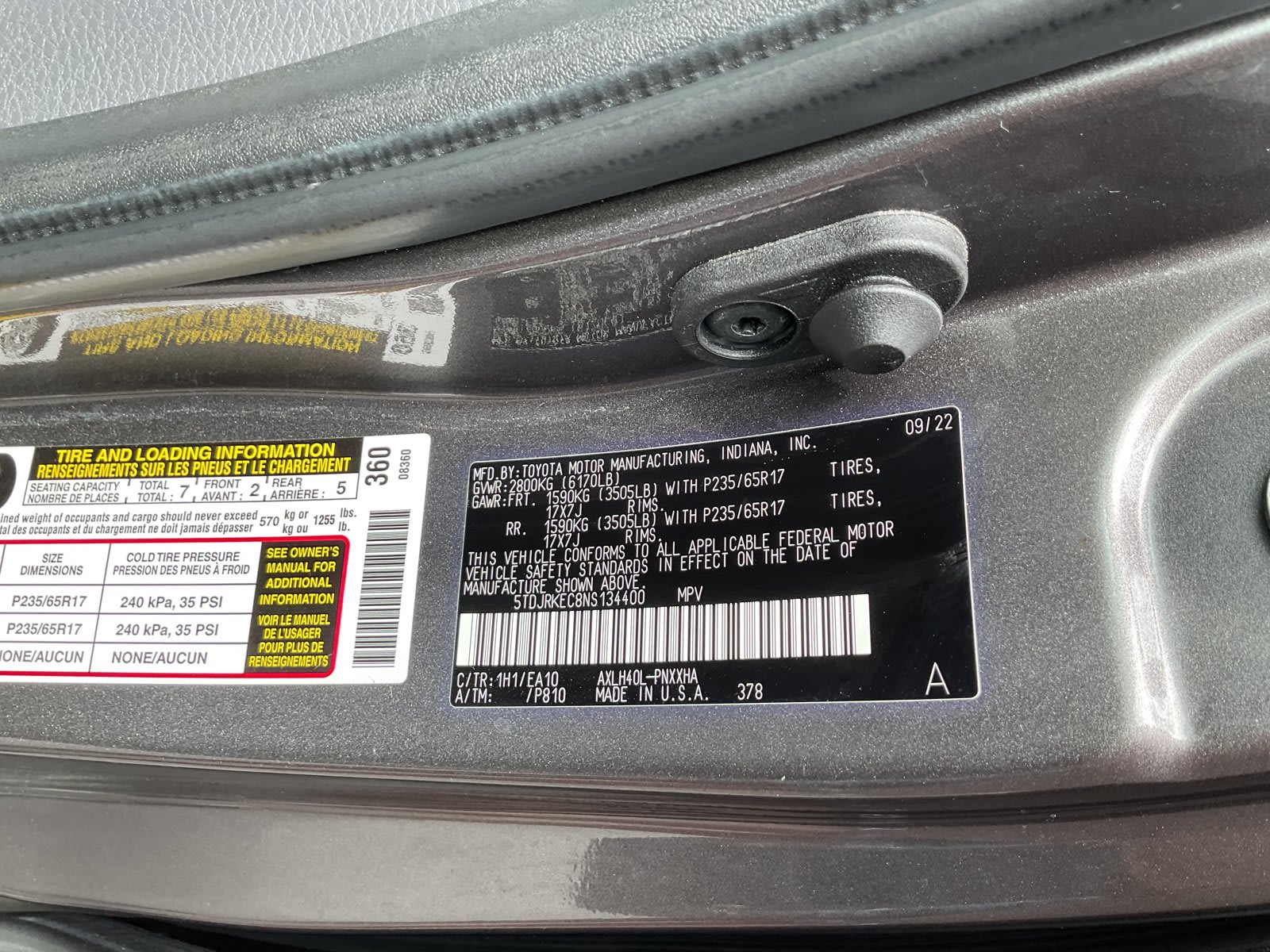 2022 Toyota Sienna used mini-van, passenger for sale at Peterson Auto Sales in Midvale, UT — photo 12 of 23