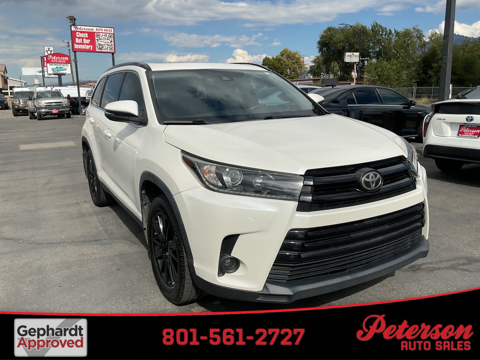 2019 Toyota Highlander used sport utility for sale at Peterson Auto Sales in Midvale, UT
