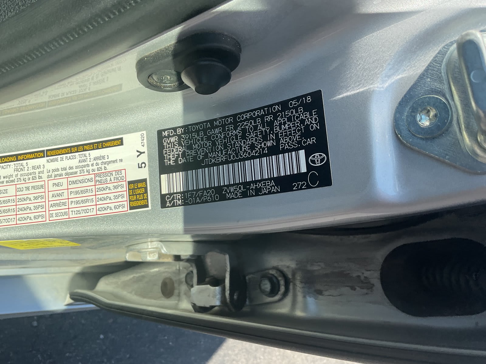 2018 Toyota Prius used hatchback for sale at Peterson Auto Sales in Midvale, UT — photo 20 of 20