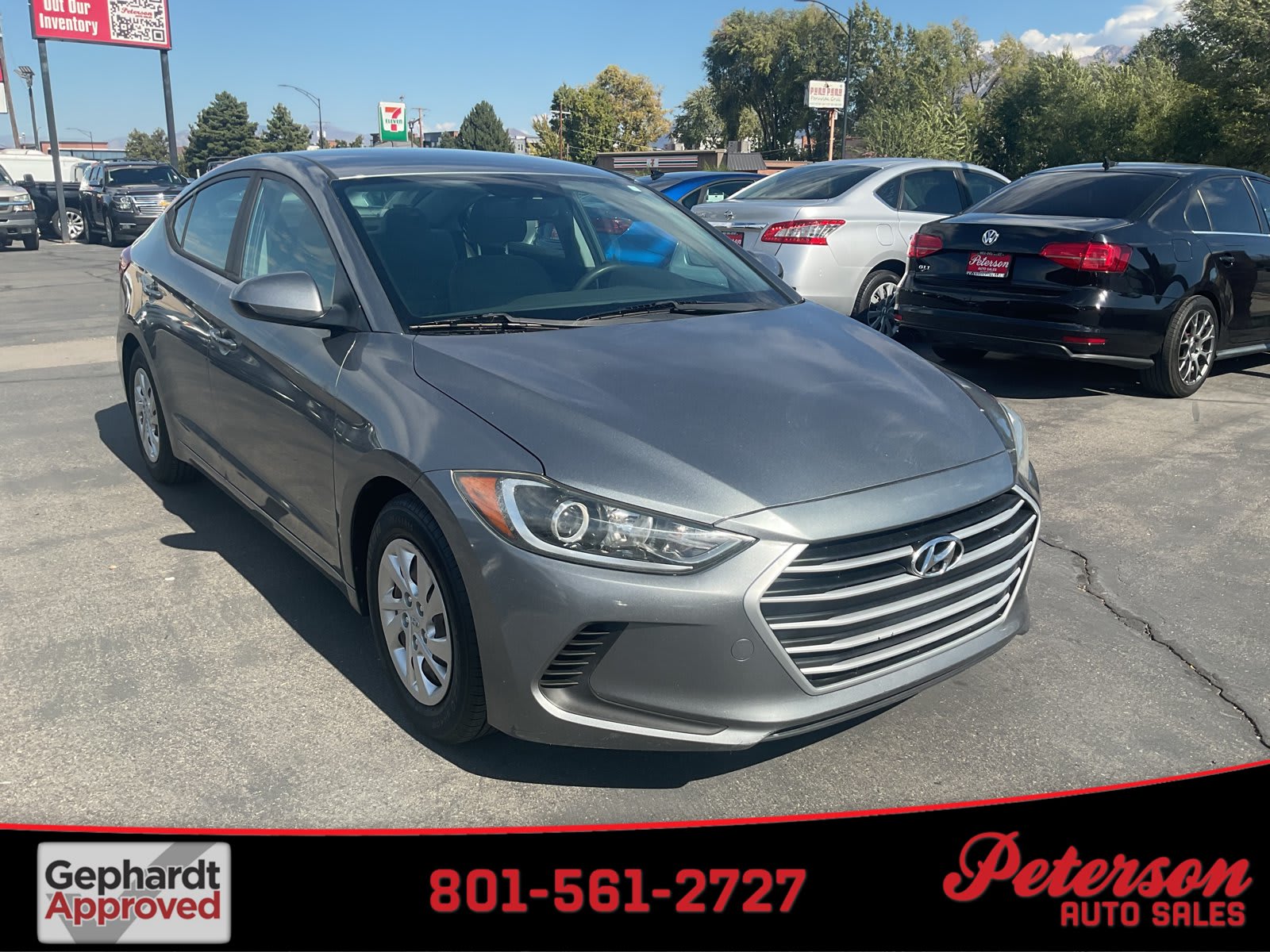2017 Hyundai Elantra used 4dr car for sale at Peterson Auto Sales in Midvale, UT