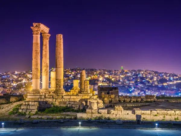 Amman Citadel by Night