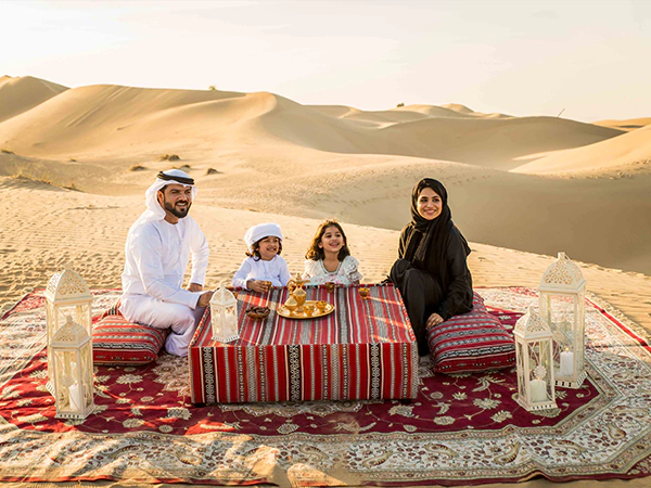 Emirati Family in the Deserts of Dubai