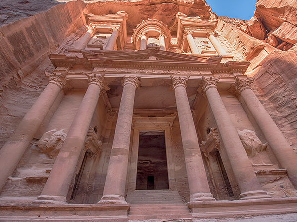 Wonderful view of the Treasury in Petra