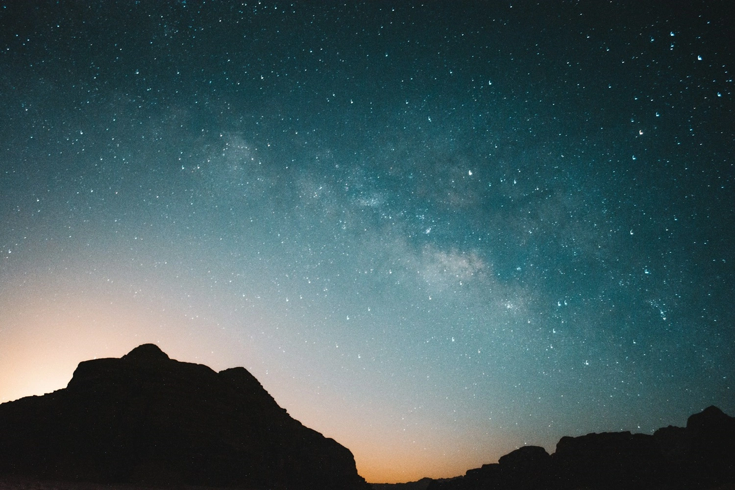 Wadi Rum Desert Jordan Starry Night Sky