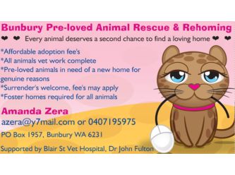 Bunbury Pre-loved Animal Rescue and Rehoming