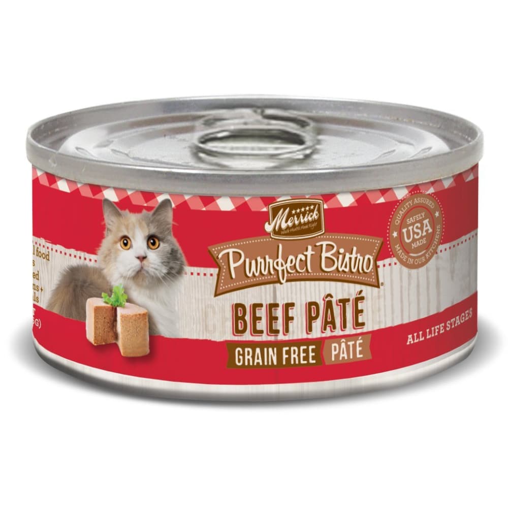 Merrick Purrfect Bistro Beef Pate Grain Free Canned Cat Food 5 5oz