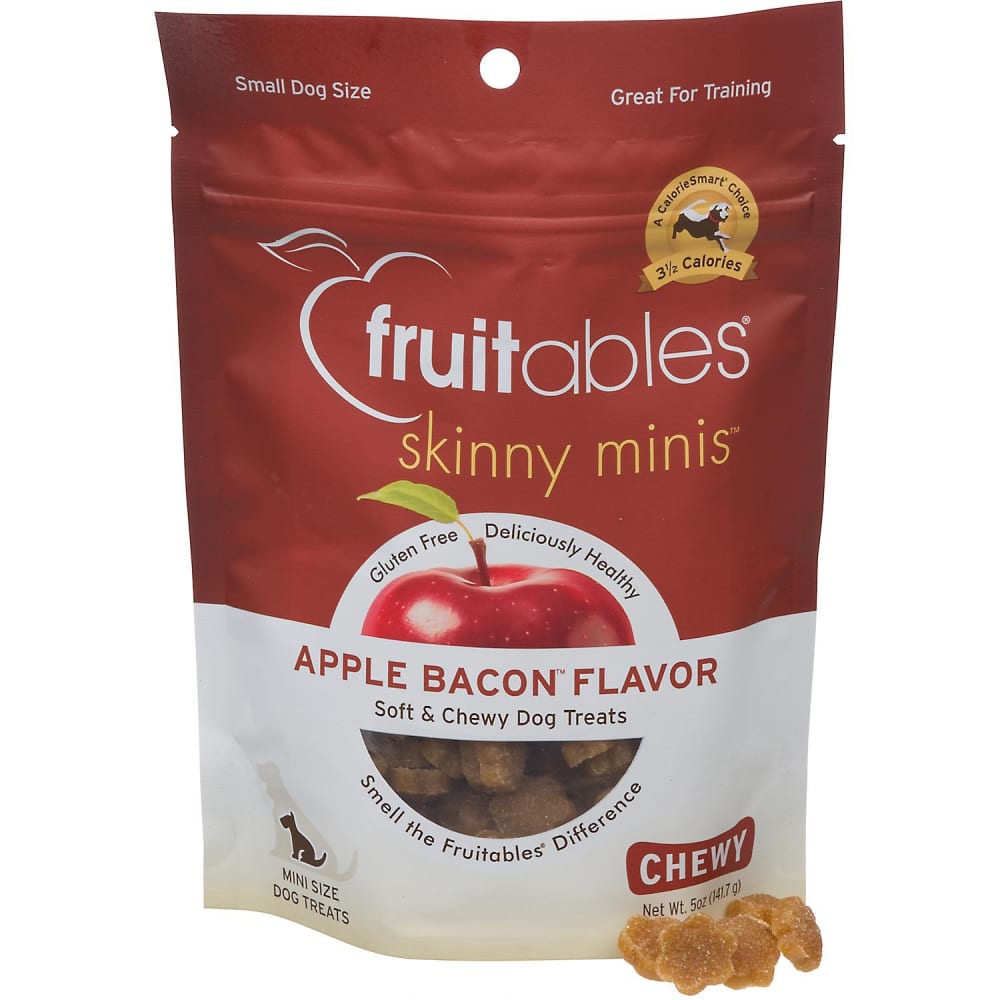 Fruitables Skinny Minis Apple Bacon Soft Chewy Dog Treats 12oz