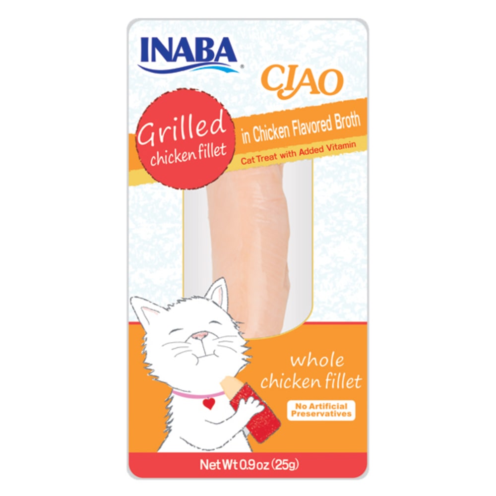 Inaba Ciao Grilled Chicken Fillet In Chicken Broth Cat Treat 0 9oz