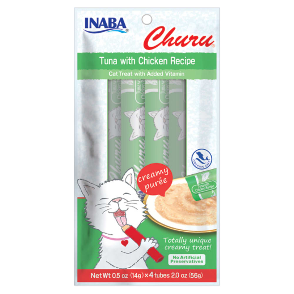 Inaba Ciao Churu Creamy Tuna Chicken Cat Treats 2oz