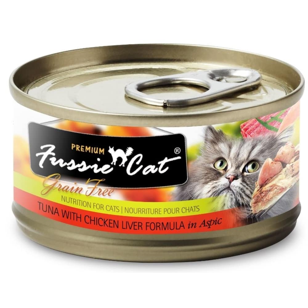Fussie Cat Premium Grain Free Tuna With Chicken Liver Formula Canned